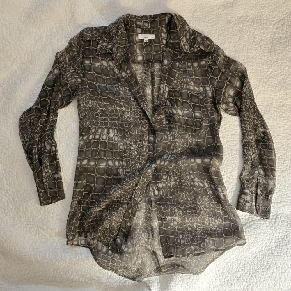 Equipment brand. Silk shirt. XS